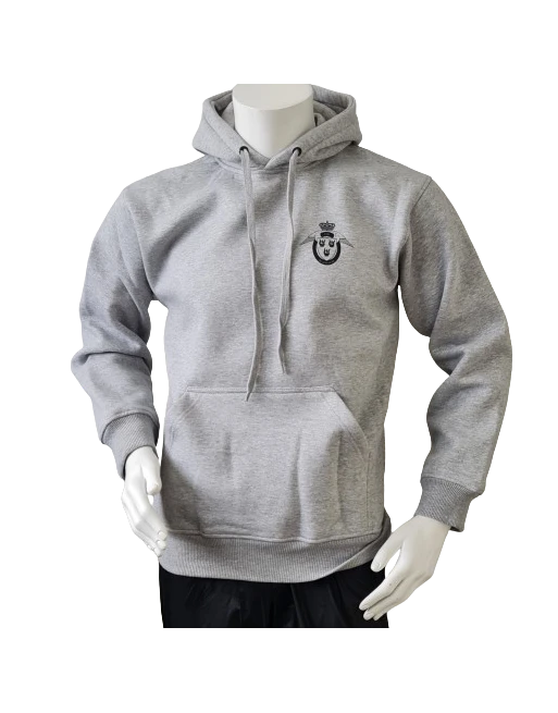 Lancer - Hoodie, grå med FLYVERHJEMMEVÆRNET tryk på ryg