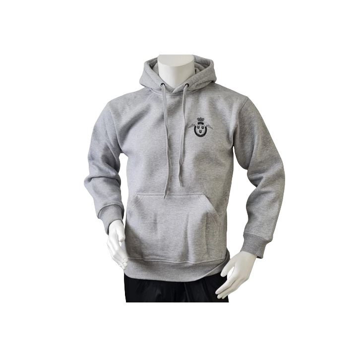 Lancer - Hoodie, grå med FLYVERHJEMMEVÆRNET tryk på ryg
