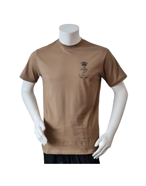 Lancer – T-shirt med Søværnets Enhedsmærke tryk på bryst, MTS-Khaki