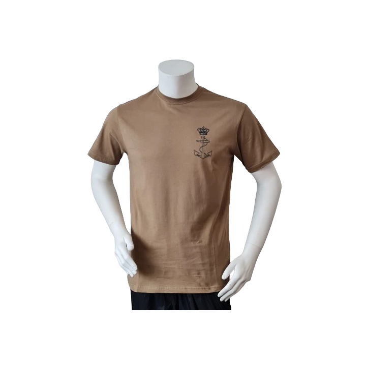 Lancer – T-shirt med Søværnets Enhedsmærke tryk på bryst, MTS-Khaki