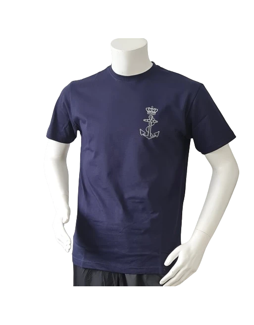Lancer – T-shirt med Søværnets Enhedsmærke tryk på bryst, Marineblå