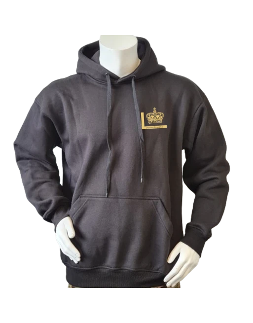 Lancer - Hoodie, med 1/1 LG,  Fløjkompagniet-tryk på ryg, Sort