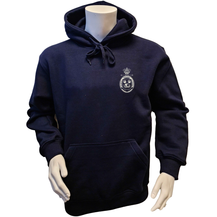 Lancer Hoodie med Marinehjemmeværnet, tryk på ryg, Marineblå