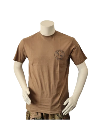 Lancer T-shirt med HVK Odense Dalum, tryk på bryst, MTS-Khaki