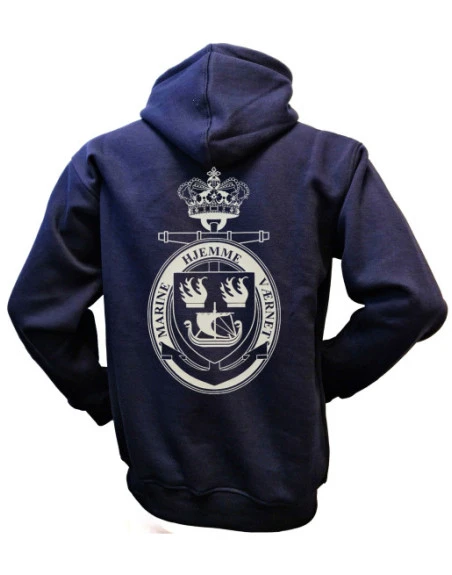 Lancer Hoodie med Marinehjemmeværnet, tryk på ryg, Marineblå