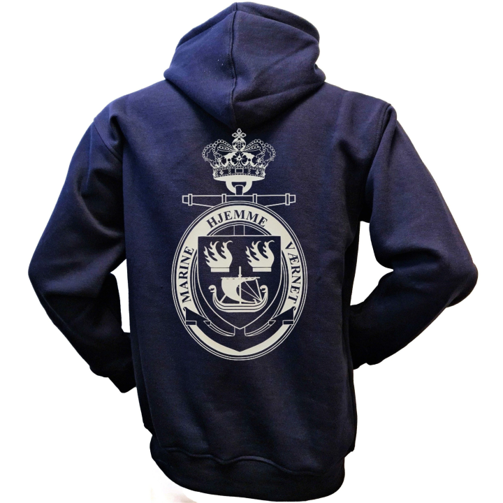 Lancer Hoodie med Marinehjemmeværnet, tryk på ryg, Marineblå