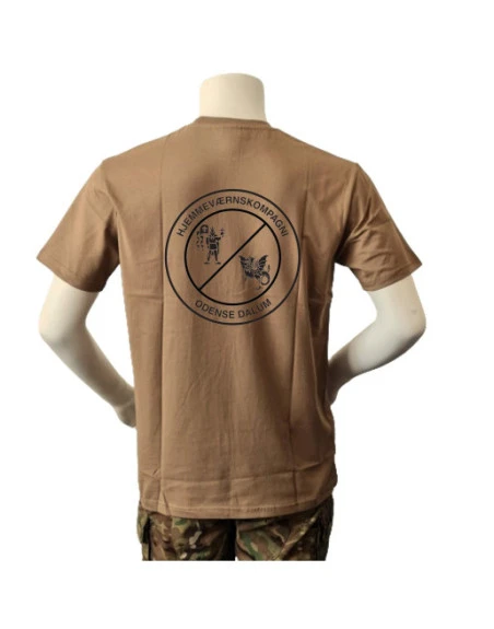 Lancer T-shirt med HVK Odense Dalum, tryk på bryst, MTS-Khaki