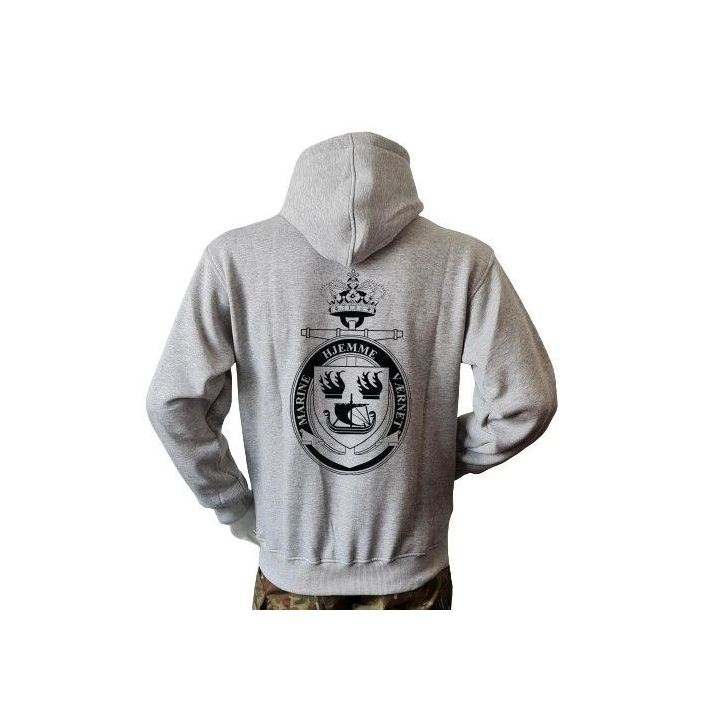 Lancer Hoodie med Marinehjemmeværnet, tryk på ryg, Grå