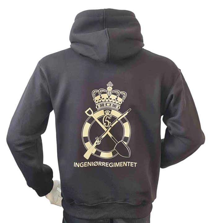 Lancer - Hoodie u/zip, INGEINØRREGIMENTET, Sort