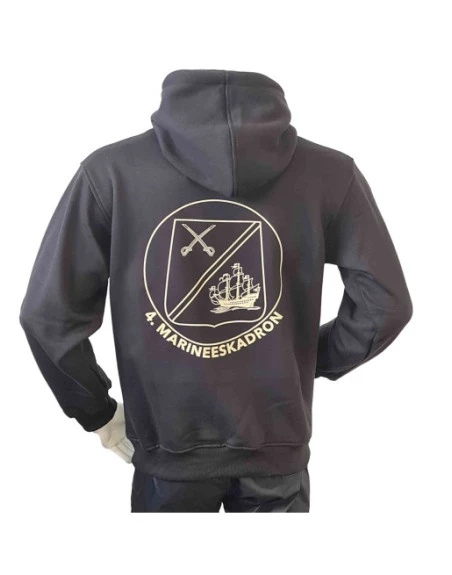 Lancer - Hoodie u/zip, 4. MARINEESKADRON, Sort