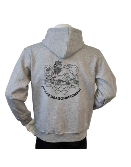 Lancer - Hoodie u/zip, JYDSKE DRAGONREGIMENT, Grå