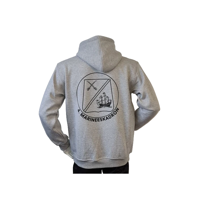 Lancer - Hoodie u/zip, 4. MARINEESKADRON, Grå