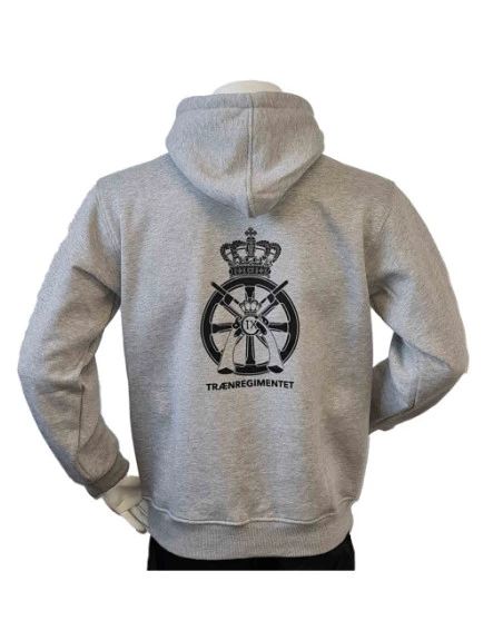 Lancer - Hoodie u/zip, TRÆNREGIMENTET, Grå