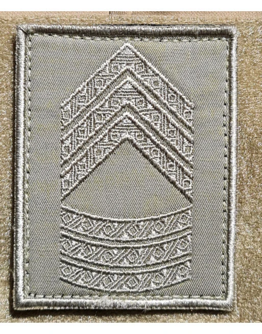 Gradstegn Seniorsergent, khaki på Velcro