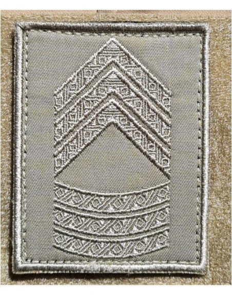 Gradstegn Seniorsergent, khaki på Velcro