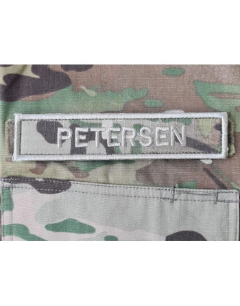 4 pcs Name tag, Velcro, Khaki text on MultiCam