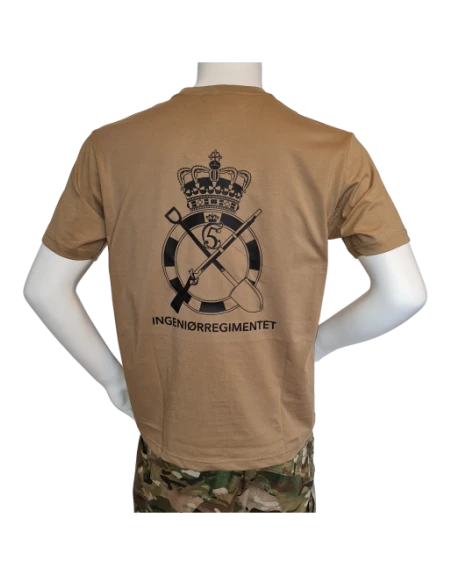 LANCER - T-shirt, MTS-Khaki m. Ingeniørregimentets Regimentsmærke