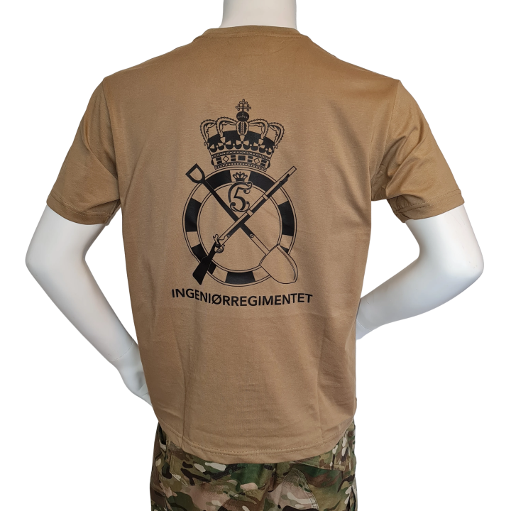 LANCER - T-shirt, MTS-Khaki m. Ingeniørregimentets Regimentsmærke