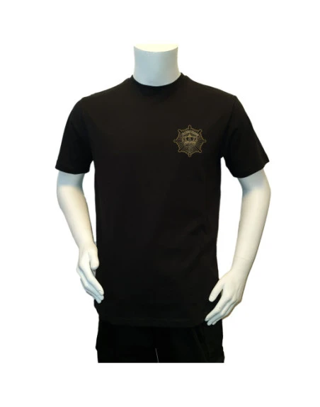 LANCER - T-shirt, Sort m. Den Kgl. Livgardes Regimentsmærke trykt på brystet