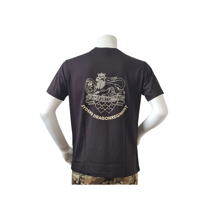 LANCER - T-shirt, Sort m. Jydske Dragonregiments Regimentsmærke