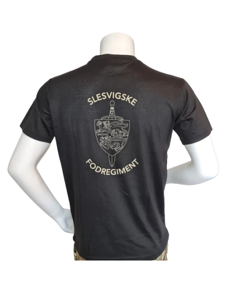 LANCER - T-shirt, Sort m. Slesvigske Fodregiments Regimentsmærke