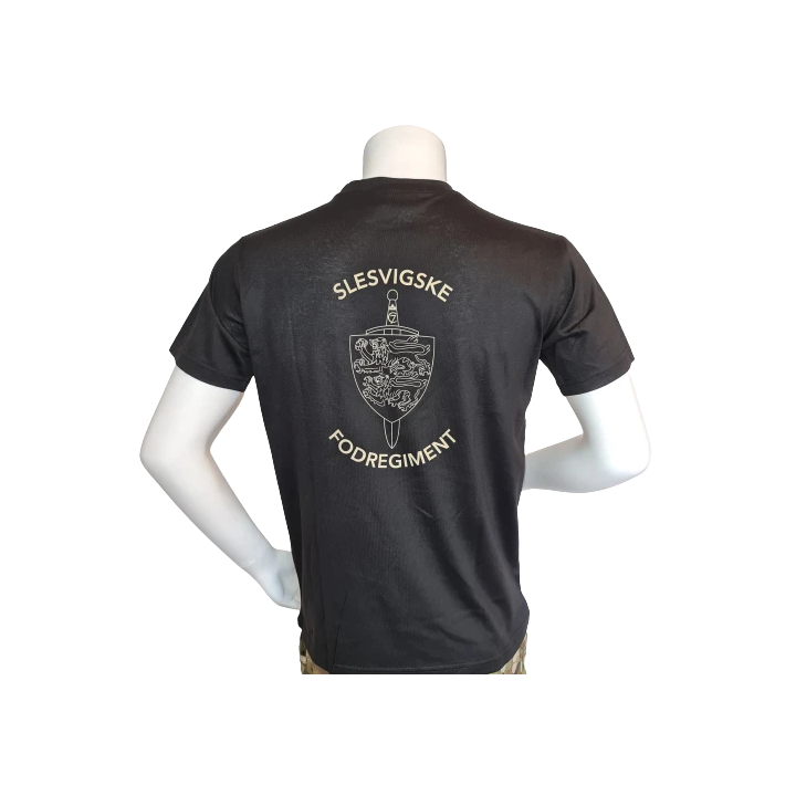 LANCER - T-shirt, Sort m. Slesvigske Fodregiments Regimentsmærke