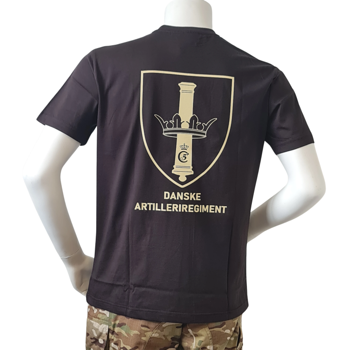 LANCER - T-shirt, Sort m. Danske Artilleriregiments Regimentsmærke
