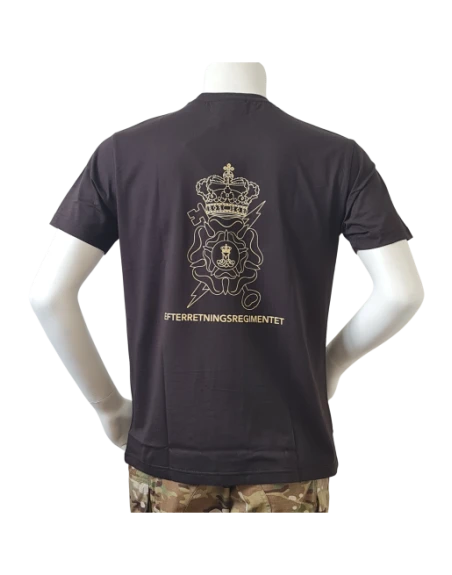 LANCER T-shirt, Sort m. Efterretningsregimentets Regimentsmærke trykt på brystet