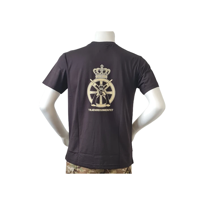 LANCER T-shirt, Sort m. Trænregimentets Regimentsmærke trykt på brystet