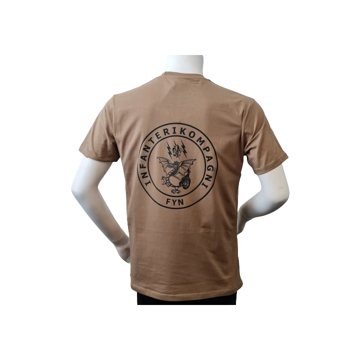 Lancer T-shirt med Infanterikompagni Fyn, tryk på bryst