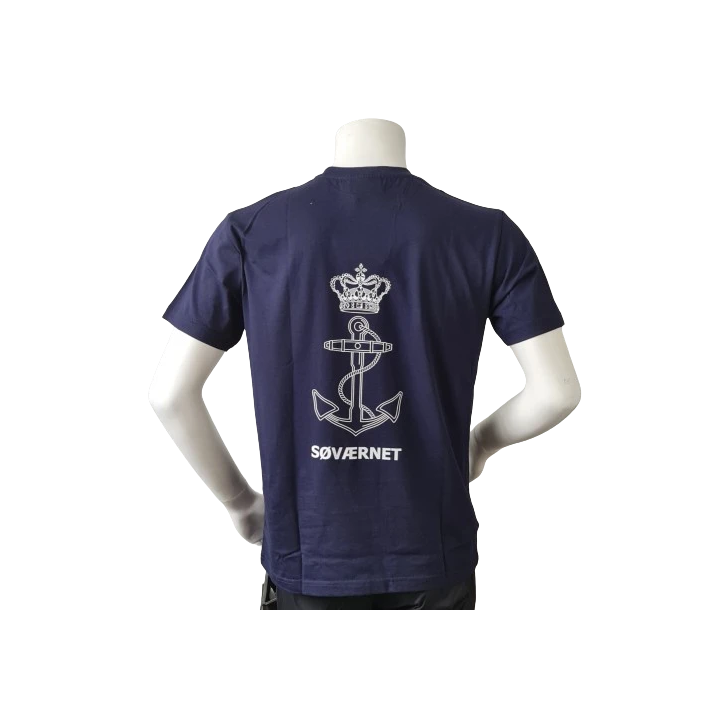Lancer – T-shirt med Søværnets Enhedsmærke tryk på bryst, Marineblå