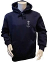 Lancer Hoodie med Søværnets Emblem, trykt på ryg, Marineblå