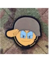 Salut Soldier Smiley, PVC mærke på Velcro