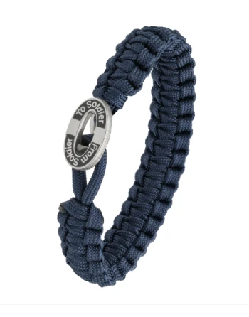 From Soldier To Soldier - Camouflage bracelet, black FSTS silver lock