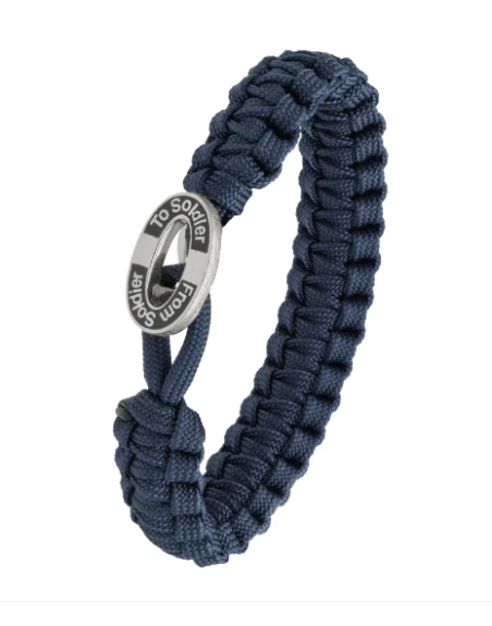 From Soldier To Soldier - Camouflage bracelet, black FSTS silver lock