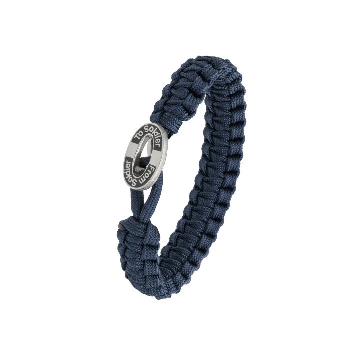 From Soldier To Soldier - Camouflage bracelet, black FSTS silver lock