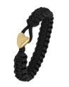 From Soldier To Soldier - Armbånd, sort med forgyldt hjerte