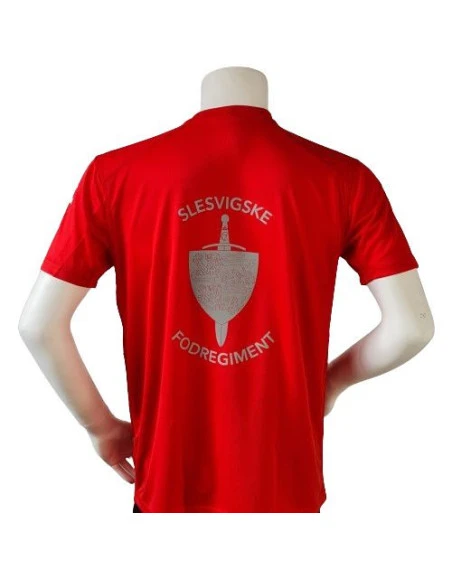 Lancer Løbetrøje med Slesvigske Fodregiment - reflekstryk, Rød