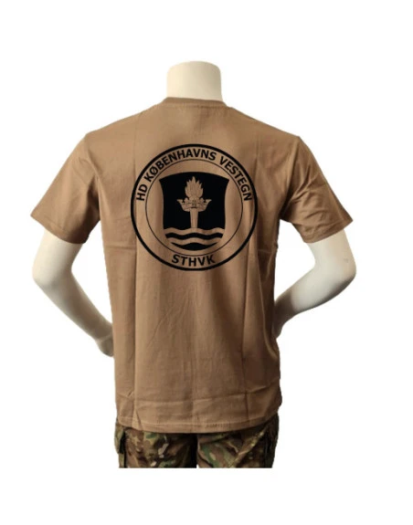 Lancer T-shirt med STKMP KBH VESTEGN, tryk på bryst, MTS-Khaki