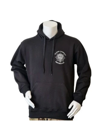 LANCER Hoodie, Sort, m. Livgarden "Close Combat Instructor" trykt på Ryg.