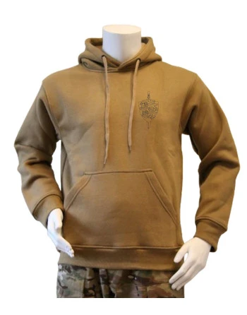 Lancer - Hoodie, MTS-Khaki med SLESVIGSKE FODREGIMENT tryk på ryg