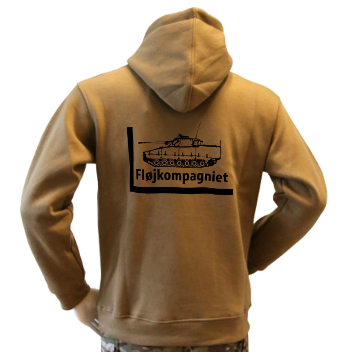 Lancer - Hoodie, , Coyote med 1/1 LG Fløjkompagniet-tryk på ryg