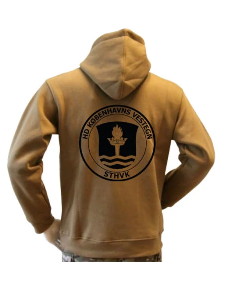 Lancer Hoodie, Coyote med STKMP KBH VESTEGN, tryk på ryg