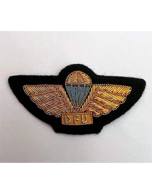 DFU Faldskærmsvinge, Guldbroderi til Selskabsuniform