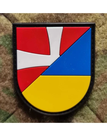 Denmark/Ukraine Shield, PVC patch with Velcro