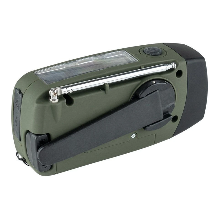 Fosco - Nødradio FM/AM, lygte og Powerbank, Oliven