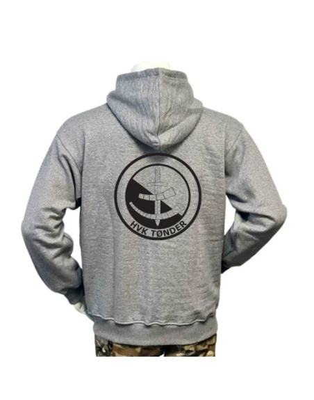 Lancer Hoodie med HVK TØNDER, tryk på ryg, Grå