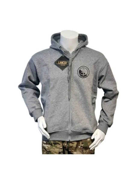 Lancer Hoodie med HVK TØNDER, tryk på ryg, Grå