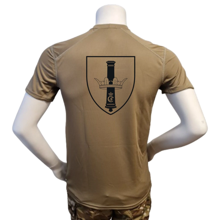 XGO T-shirt, TAN-499 med Danske Artilleriregiment, tryk på bryst