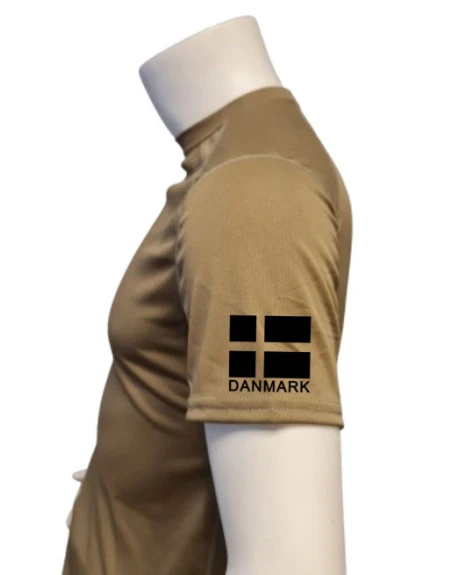 XGO T-shirt, TAN-499 med Danske Artilleriregiment, tryk på bryst